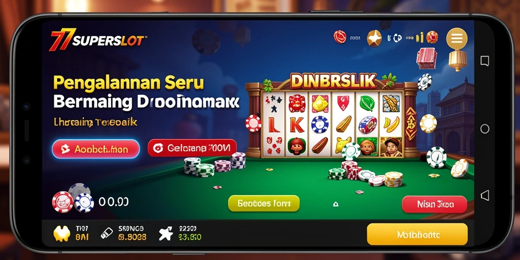 Screenshot gameplay 77SUPERSLOT yang menakjubkan dalam permainan Domino.
