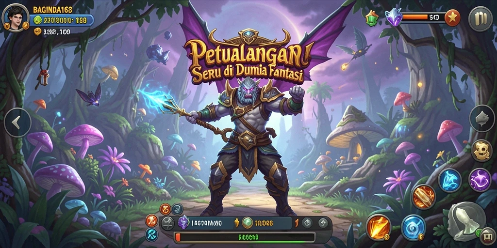 Tangkapan layar utama BAGINDA168 menunjukkan action seru dalam gameplay petualangan.