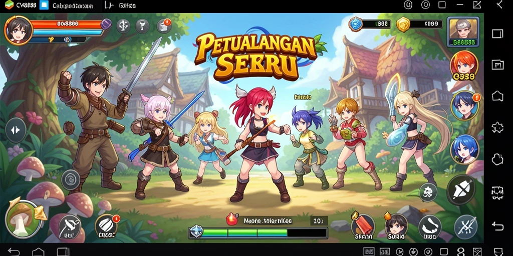 Tampilan gameplay seru dalam dunia Anime yang penuh petualangan.