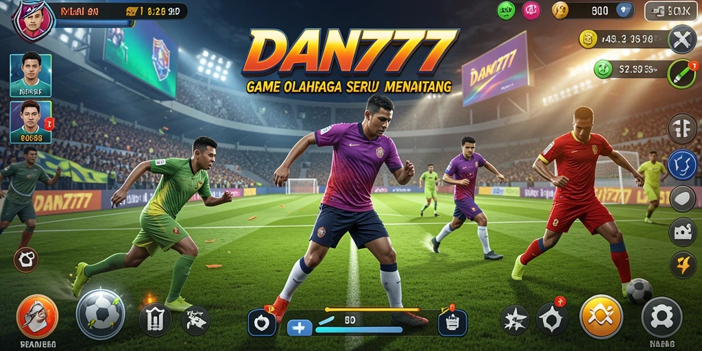 Tampilan gameplay olahraga yang mendebarkan dari DAN777.