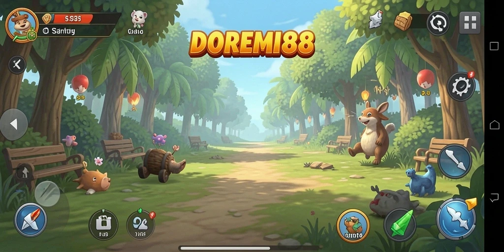 Screenshot DOREMI88 menampilkan gameplay yang simpel dan menyenangkan.