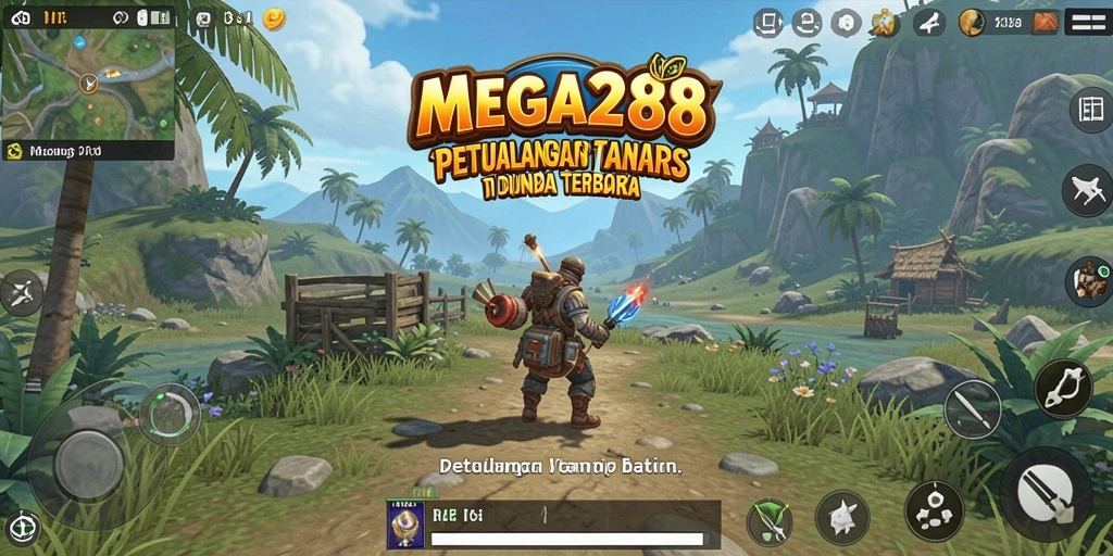 Gameplay MEGA288 yang menggambarkan dunia terbuka yang luas dan imersif.