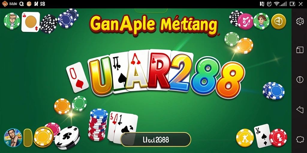 Tampilan gameplay seru dari ULAR288 saat bermain Gaple.