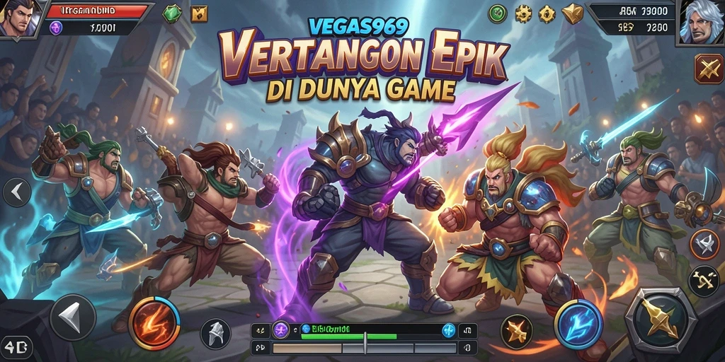 Gameplay menegangkan dalam VEGAS969 yang memperlihatkan pertarungan karakter.