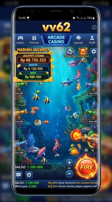 Tampilan intuitif dari aplikasi vv62 di perangkat Android.
