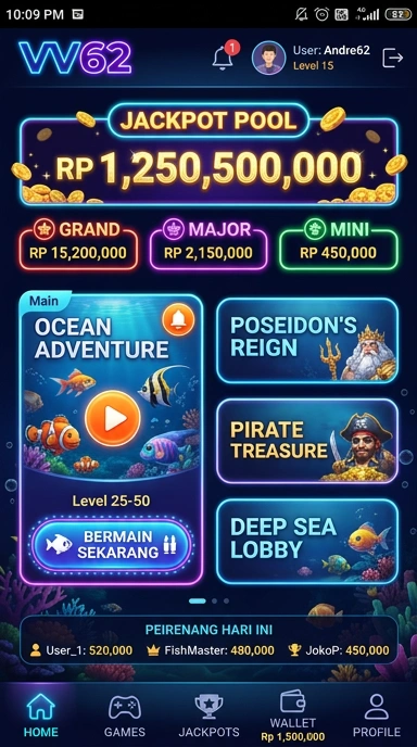 Pengguna menikmati proses unduh cepat di vv62.